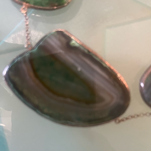 Green agathe one of a kind necklace - Picture 10 of 12